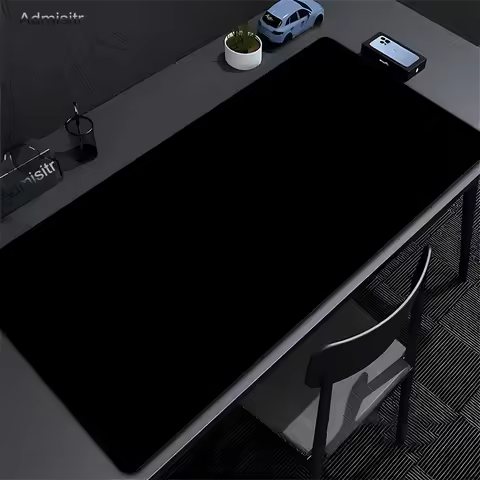 Large Black Mouse Pad Solid Color Gaming Mat Desktop Leather Waterproof Anti-scratch Mousepad for Computer PC Laptop Accessories
