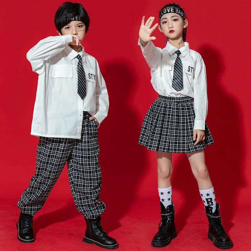 

Children's Choir Performance Suit Boys Hip-hop Suit Girls' Jazz Dance Performance Clothes Kids Street Style Dance Class Uniform