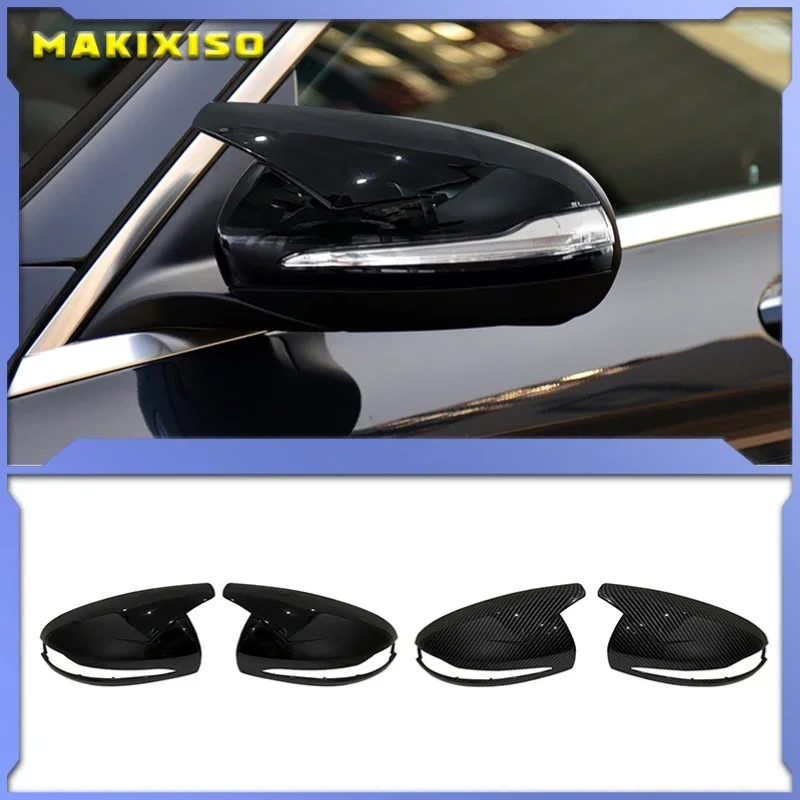 ABS Horns Rearview Mirror Frame Cover Trim For Mercedes Benz C W205 E W213 S class W222 GLC X253 (only Left hand drive country)