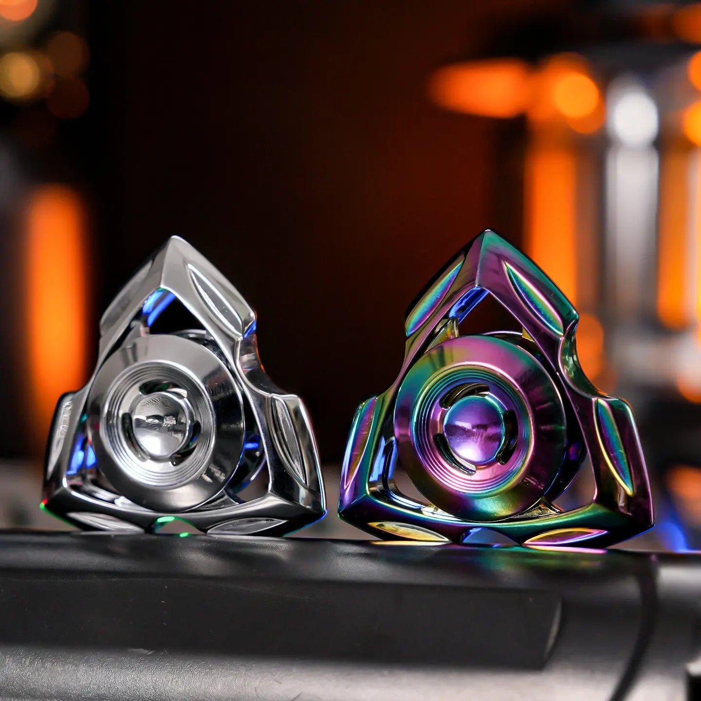 EDC Tri Fidget Spinner Metal Hand Spinner With Steel Self-Lubricating Bearing Low Noise High Speed Focus Finger Spinner Toy