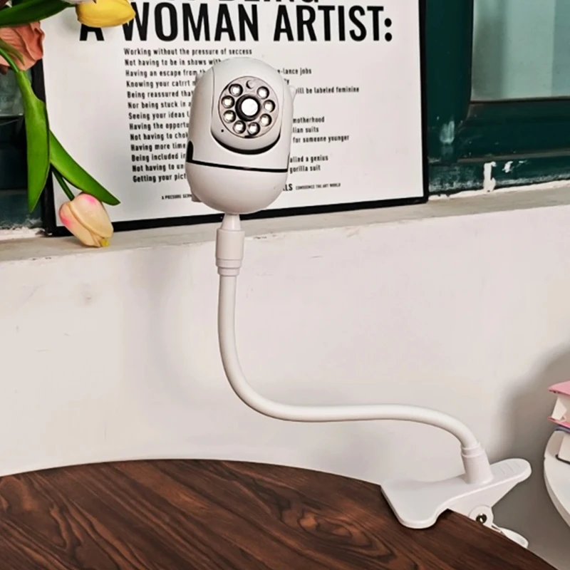 Protable Flexible Camera Clamp Mount Baby Monitor Camera Holder Stand Webcam Monitor Punch-free Bendable Bracket Base With Clip image 5