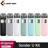 Original GeekVape Sonder U Kit 20W Pod Vape with1000mAh Battery 2ML Cartridge Auto Draw MTL DTL Electronic Cigarette Vaporizer