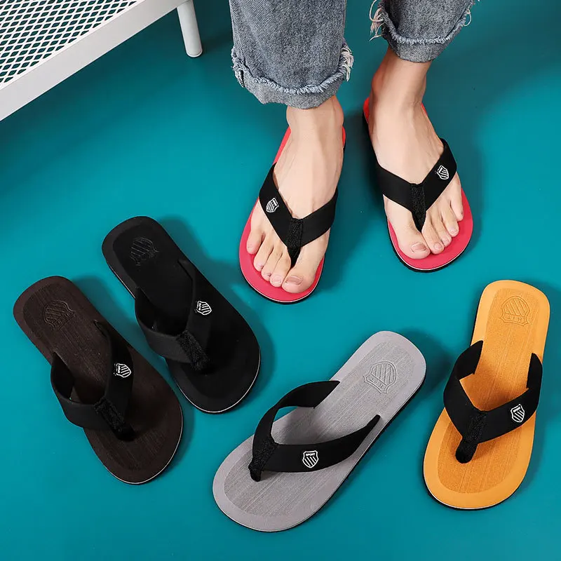 Men Summer Flip Flops Beach Sandals Anti-slip Casual Flat Shoes Indoor House Slippers Zapatos Chanclas De Hombre Shoes for Men