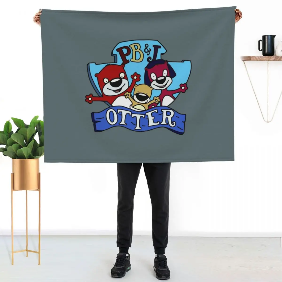 

PB and J Otter Logo Fan Art Throw Blanket Luxurious Soft Fuzzy Blanket for Sofa Bed