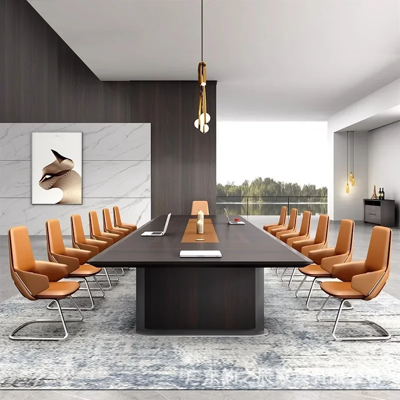 Conference table Simple modern large conference room Light luxury negotiation table Long table