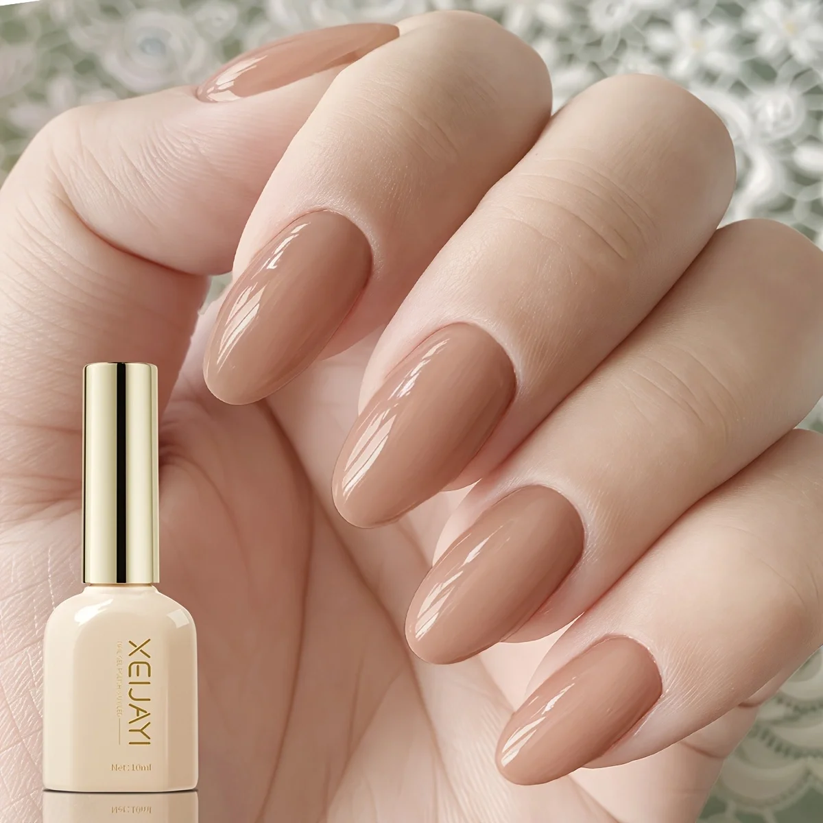 Botella romana de polvo de humo RC-034 gel de esmalte de uñas rosa nude moda led brillo brillo moda gel de uñas de color sólido