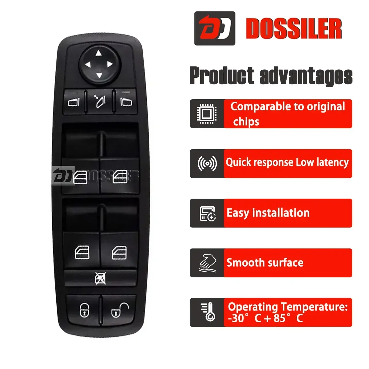 A1698206710 Dossiler Electric Power Window Switch Button For Mercedes Benz B-Klasse W245 A-Klasse W169 1698206610 1698206710