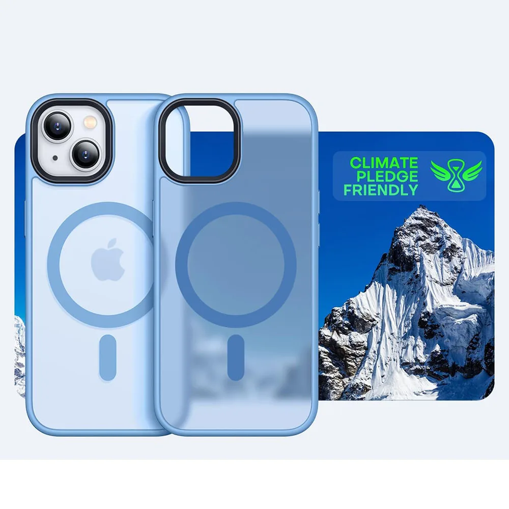 Funda magnética para Magsafa, carcasa dura mate híbrida de lujo para iPhone 15, 14 Plus, 13 Pro Max, carcasa suave de silicona transparente esmerilada