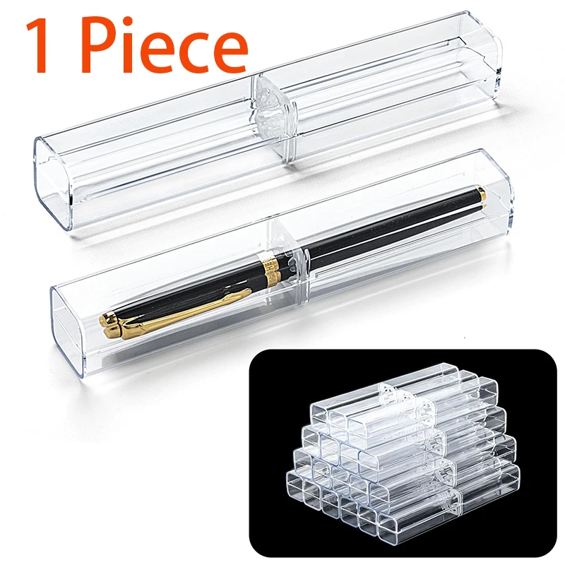 1 Piece Clear Case Plastic Packaging Box For Ball Pen Gift Box Transparent Pen Box Empty Plastic Pen Case