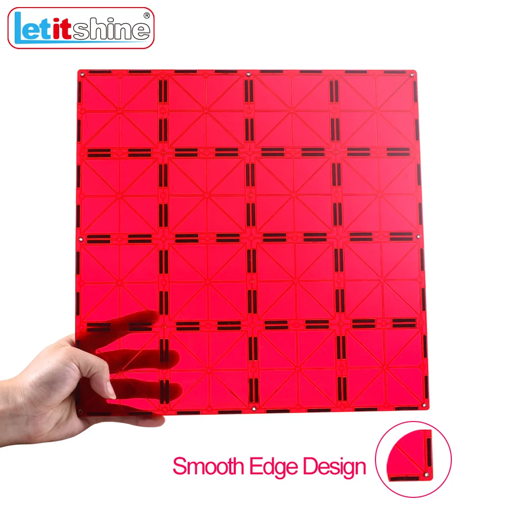 Super Grote Magnetische Tegels Bodemplaat Vierkante Bouwstenen Big Size Montessori Speelgoed Magneet Houder Board Kids Meisje Kinderen Auto