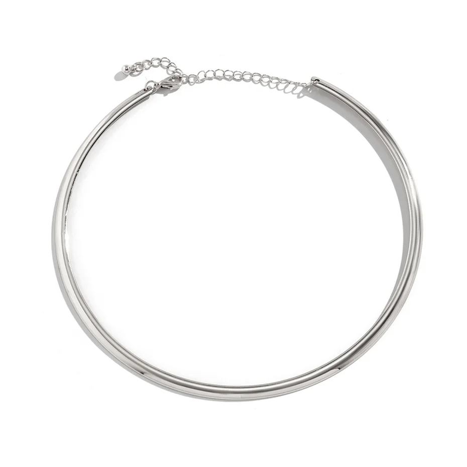 Ingemark Vintage Eisen Metall Drehmomente Halsband Halskette für Frauen Goth Gold Farbe Glatte Verstellbare Kette Modeschmuck Steampunk – Detail 13