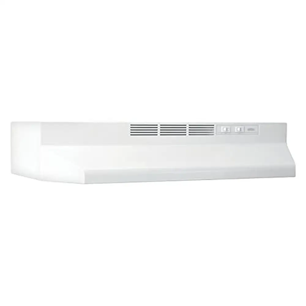 Non-Ducted Ductless Range Hood Lights Fan Under Cabinet 30-Inch White Adjustable Speeds Incandescent Lighting Replaceable