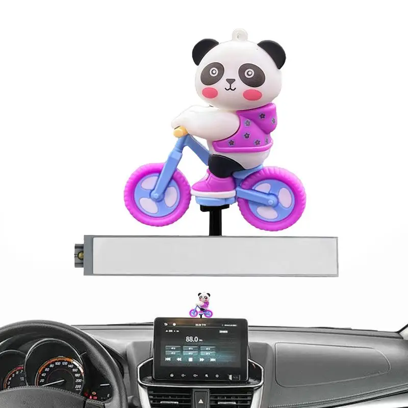 Cute Skateboard Bear Ornament Car Interior Ornaments Animal Doll Figurine Sway Shake Model Automotive Dashboard Decoration