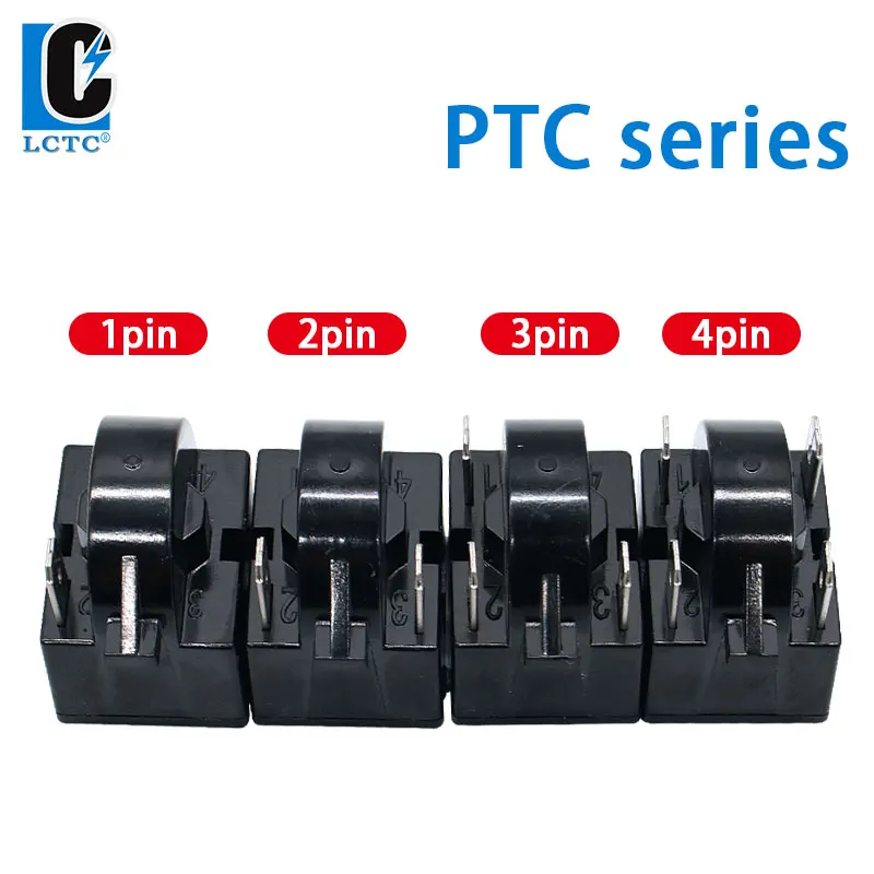 110V 220V Stainless Steel PTC-2 Series 2 Pins Starter Relay Air Conditioner Capacitor Refrigerator