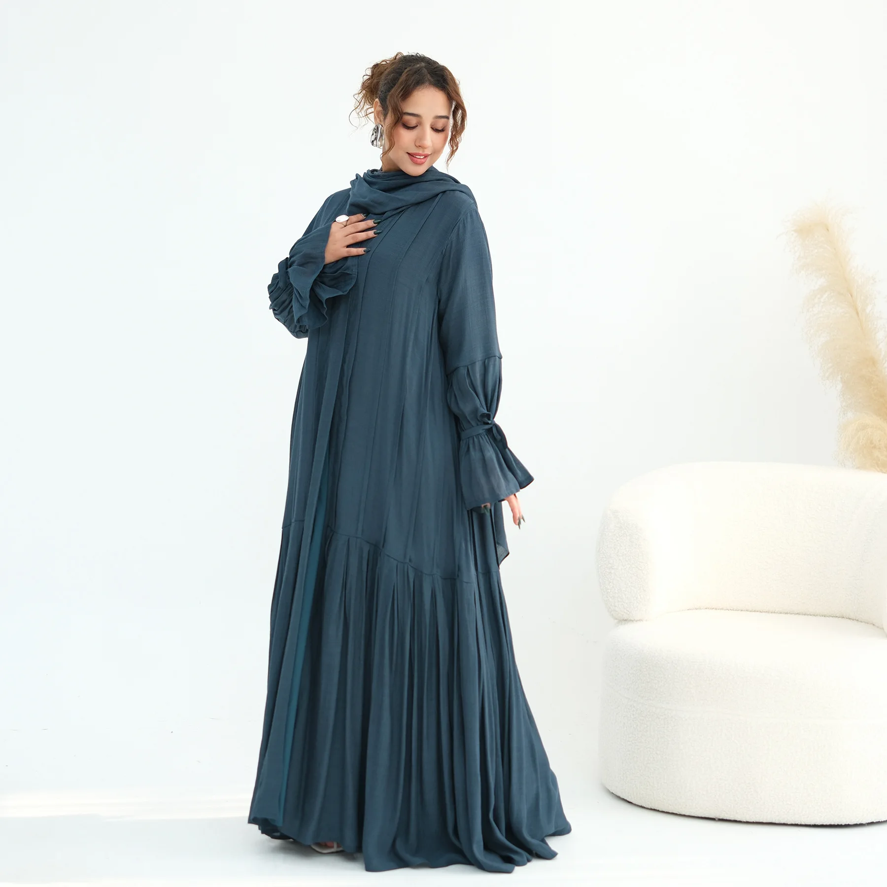 

Комплект мусульманской одежды для женщин на Рамадан: хиджаб, абайя (Дубай), кафтан (Турция), джеллаба, кебая, кимоно, кардиган, исламская одежда, роба, джаллибия