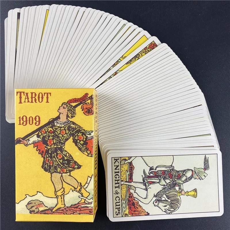 Hot Sell 78 Tarot Rider Cards 1909 For Divination Personal Use Oracle Deck Full English Version Board Games With PDF Guidebook