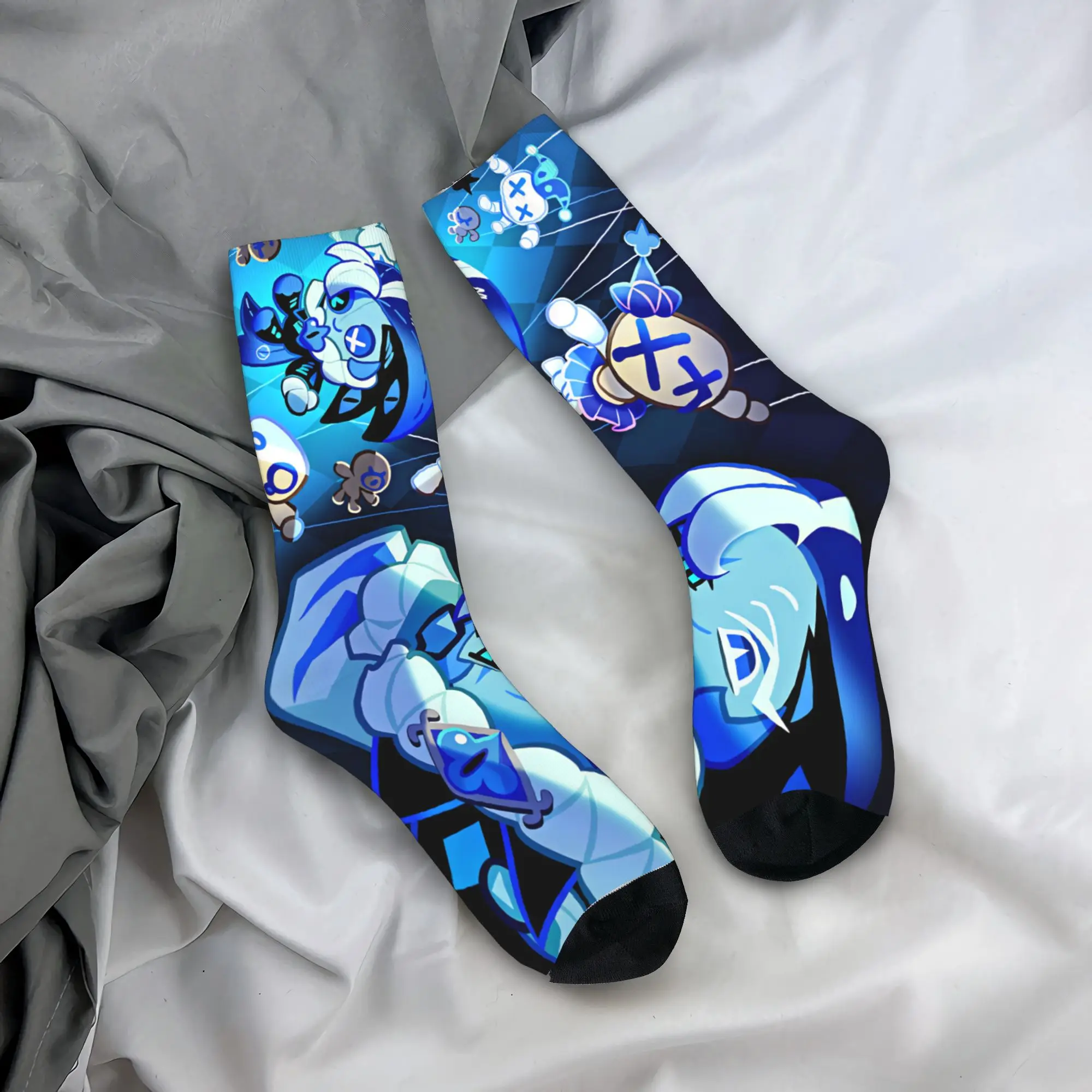 Shadow Milk Stockings Couple Cookie Run Kingdom Socks Soft Breathable Gothic Socks Autumn Cycling Anti Skid Pattern Socks Gift