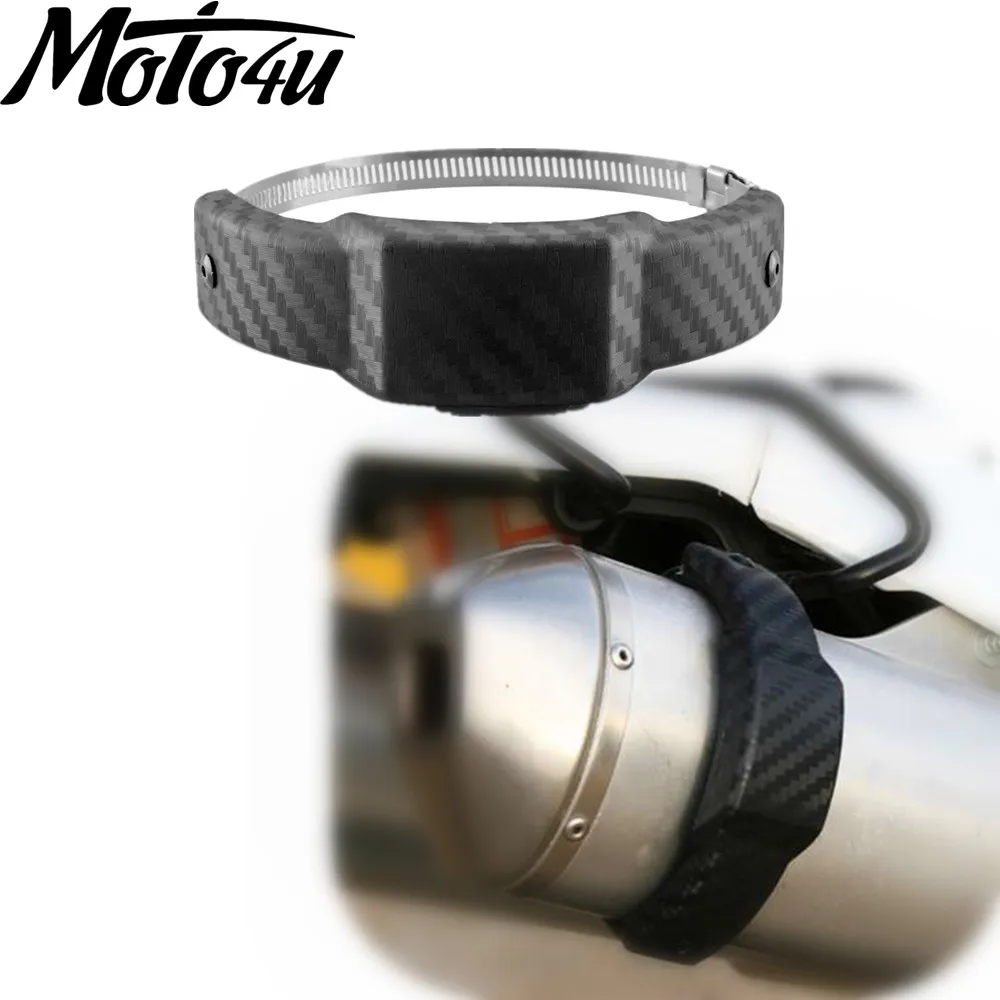 Motorcycle Round Exhaust Protector Cover Guard Heat Shield Fits Mufflers 10cm Diameter to 14cm