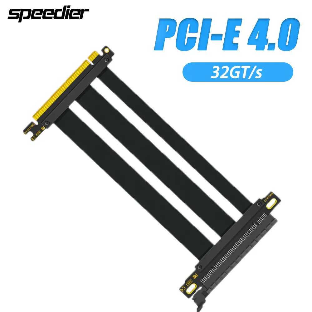 

Extreme4+ PCIe 4.0 X16 Riser Cable [RTX3090ti RX6950XT X570 Z690 ] Twinax Shielded PCI Express Gen4