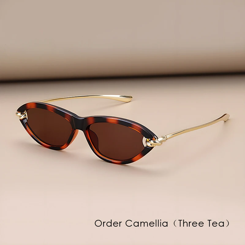 Trendy Luxe Merken Vrouwen Cat Eye Schildpad Zonnebril UV400 Ovale Bril Voor Vrouw Modeontwerper Klassieke Bril