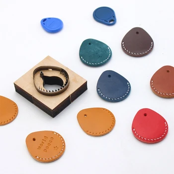 Rfid Sleutelhanger Lederen Tag Lederen Template Houten Ponsen Stansen Schimmel Teardrop Sleutelhanger Houder Lederen Schimmel Ambachten