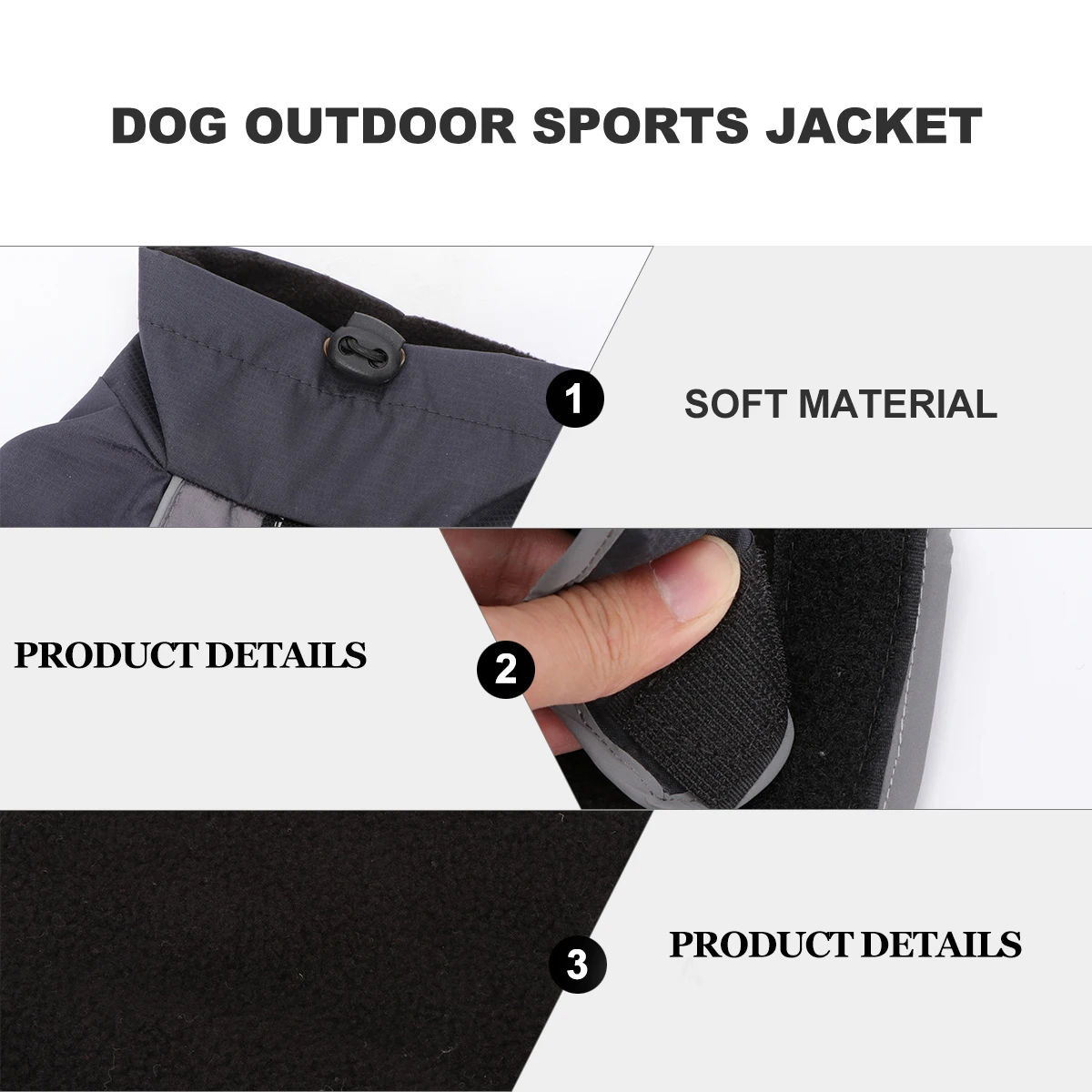 

Dog Jacket Coats Waterproof Warm Raincoat Black Large Accessories Puppy Coat Dog Winter Clothes Reflective Design Pet Supplies