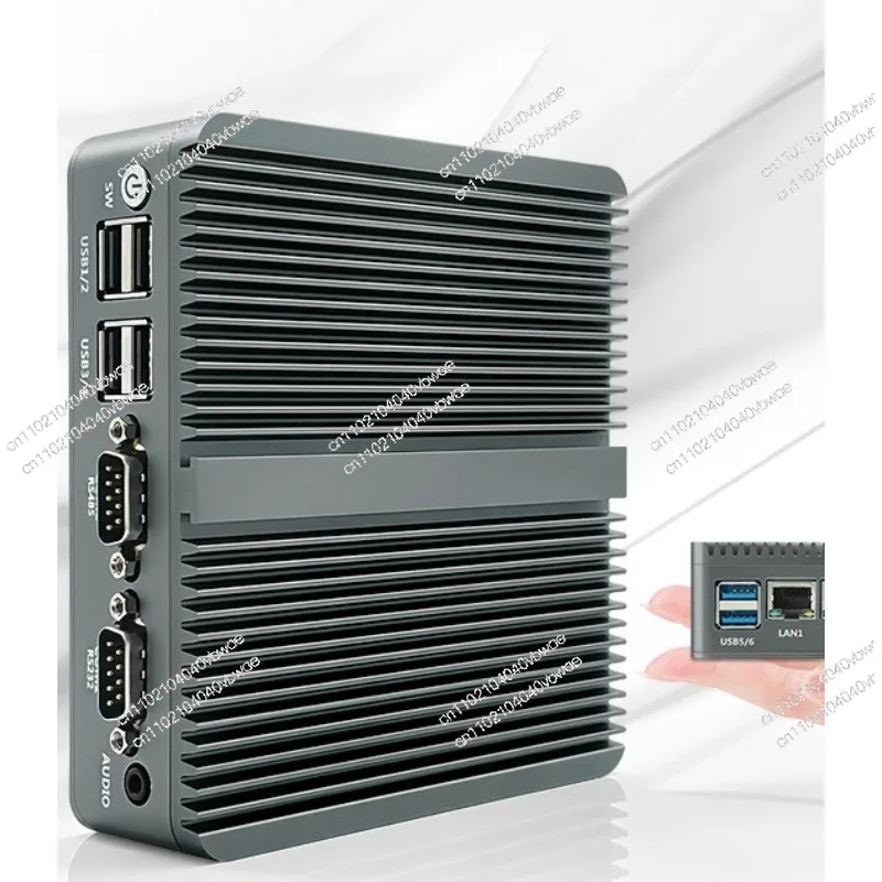 Fanless Mini Industrial PC Quad Core N100/J1900/J6412 Dual LAN RS485 Embedded Computer
