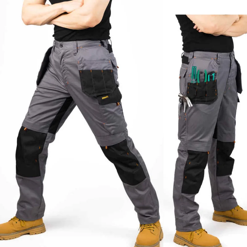 American Style Workwear Pants,Multi-purpose Casual Cargo Pants,Thick Twill Oxford Fabric Trousers