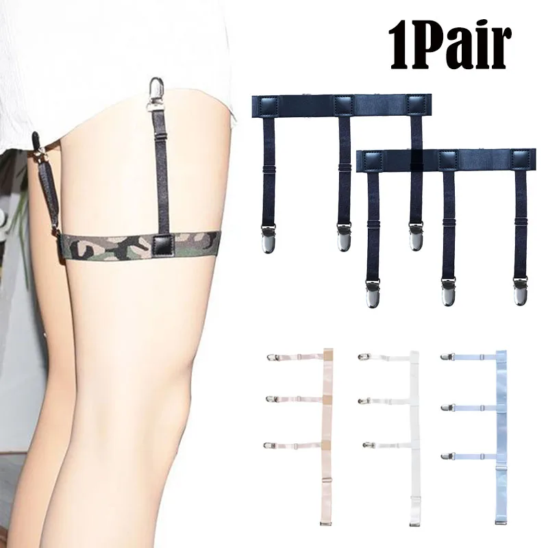 

1 пара эластичных мужских рубашек, полосатые ремни для подтяжек, противоскользящие подвязки, нейлоновые регулируемые держатели для рубашек для мужчин