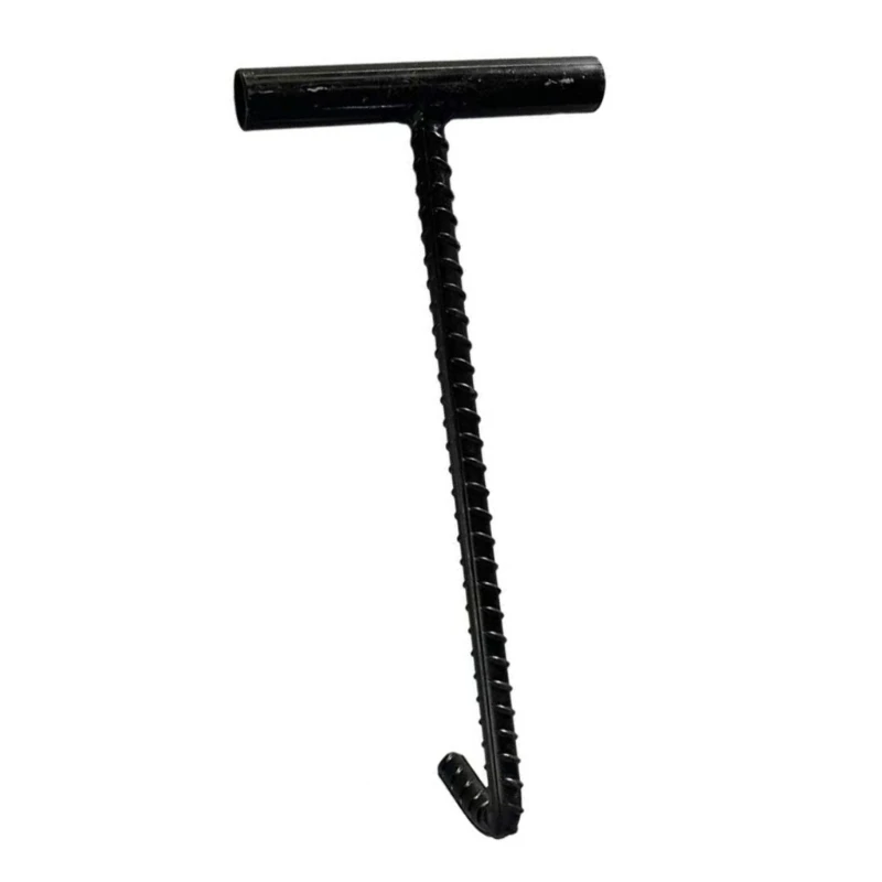 Heavy Duty Manhole Cover Hook 10mm Thick Steel Manhole Hook Lifter Tool for Easy Access Lifting and Pulling Tool