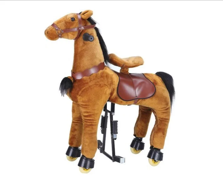 Medium Zhuge mechanical horse birthday gift sliding rocking Trojan horse non-electric horse racing.