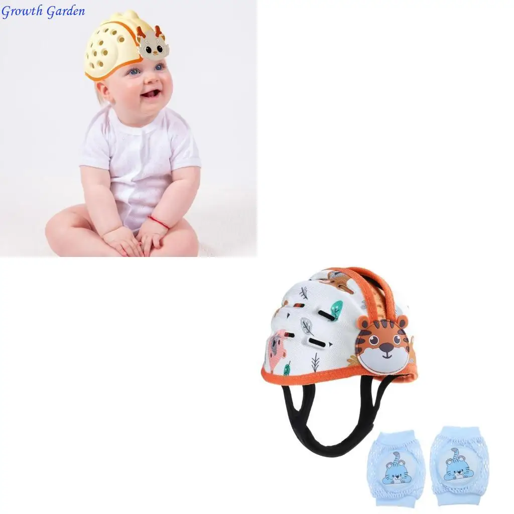 

Toddlers Head Cushion Cartoon Safety Hat, Comfortable Bonnet Learning to Walk Head Protections Hat for Active Kids E65D