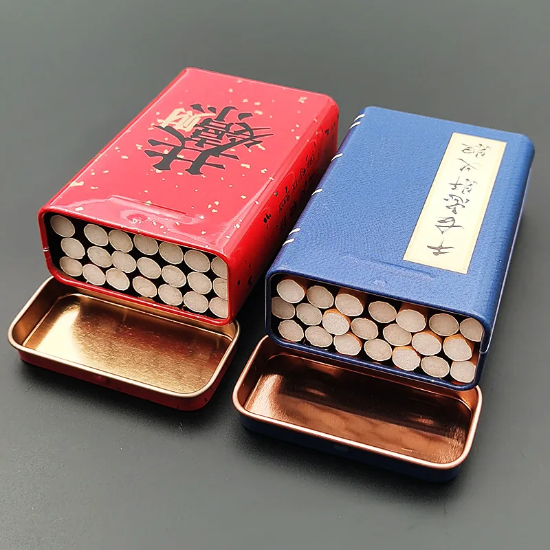 Creative Cigar Storage Container 20 Sticks Metal Cigarette Case Smoking Accessories Men Gift Fashion Tobacco Holder Pocket Box