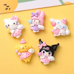 10 pz nuovo Mini Kawaii Cartoon Animal Kitten Puppy Rabbit Series Resin Scrapbook gioielli fai da te regalo per bambini accessori per forcine