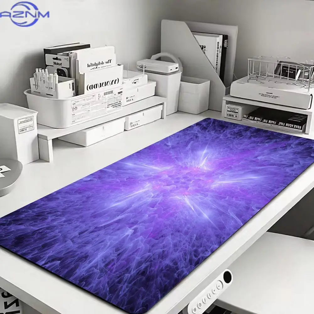 Purple Nebula Burst mouse pad: Let the Dazzling, Radiant Violet Light Show Transform Your Desk into a Cosmic Wonder