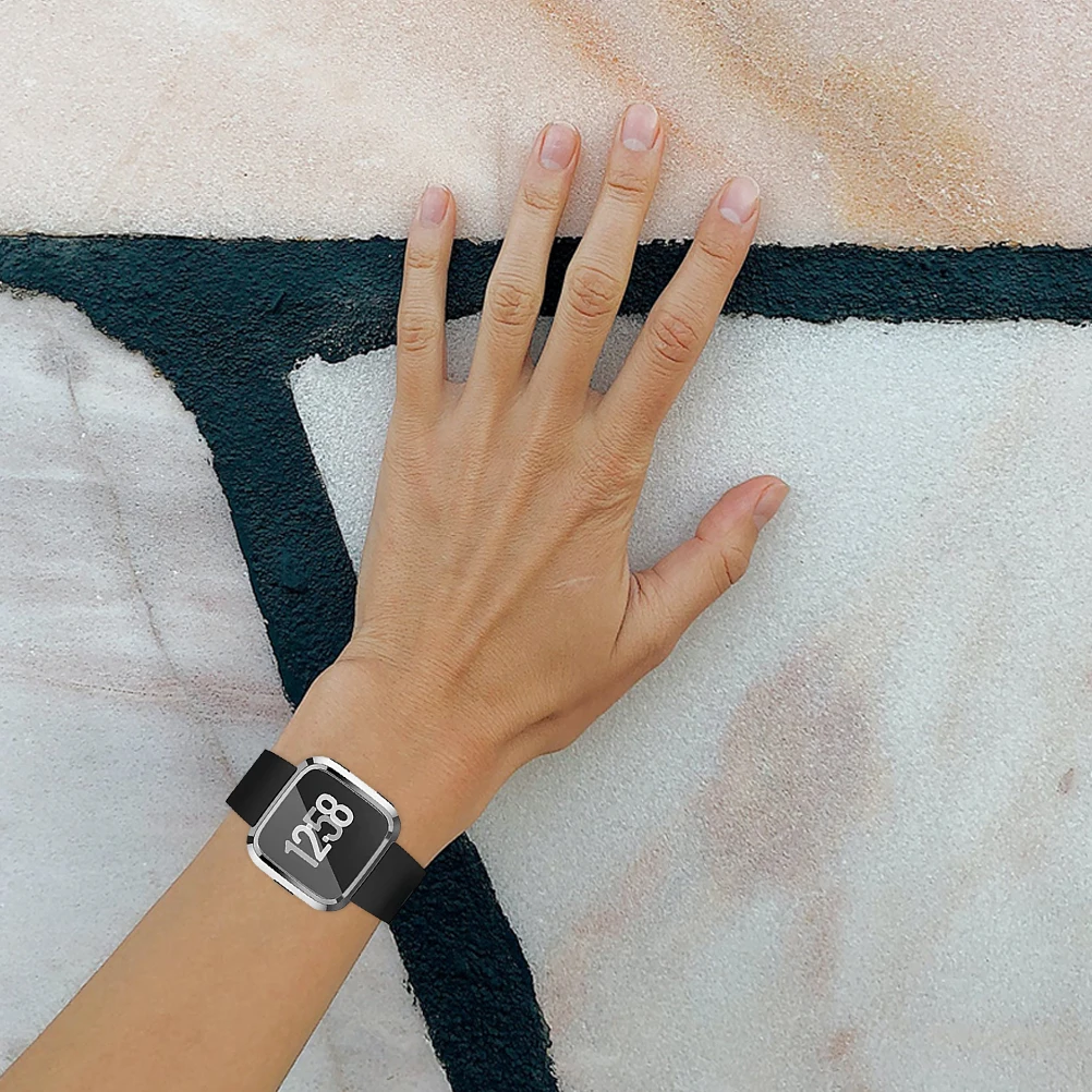 

Premium Tpu Protective Cover For Shockproof Watch Case With Full Access Fashion Fitness Band Black Compatible Smart