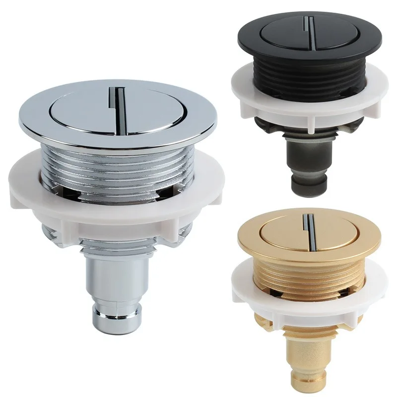 Picture 6: Cable Controlled Dual Flush Valve Kit 38mm Button Water Saving Toilet Tank Drain Assembly with Wire Actuator Bathroom Parts
