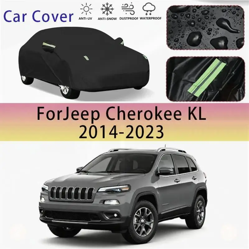 

For Jeep Cherokee KL 2014 2023 Outdoor Protection Snow Sunshade Waterproof Dustproof Exterior Car Covers