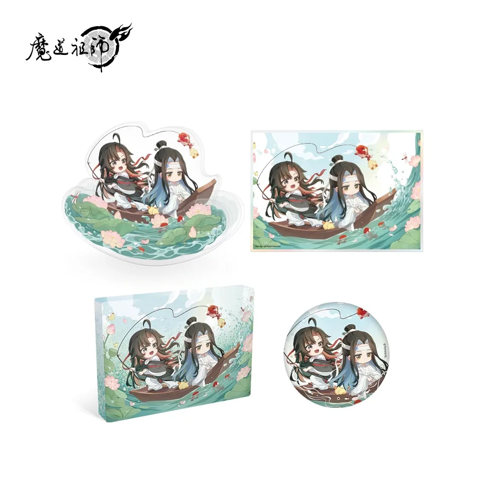 Sunsyea MDZS Mo Dao Zu Shi Official Merch JLL Theme Series Wei Wuxian Lan Wangji Badge Acrylic Stand Quicksand Ornament