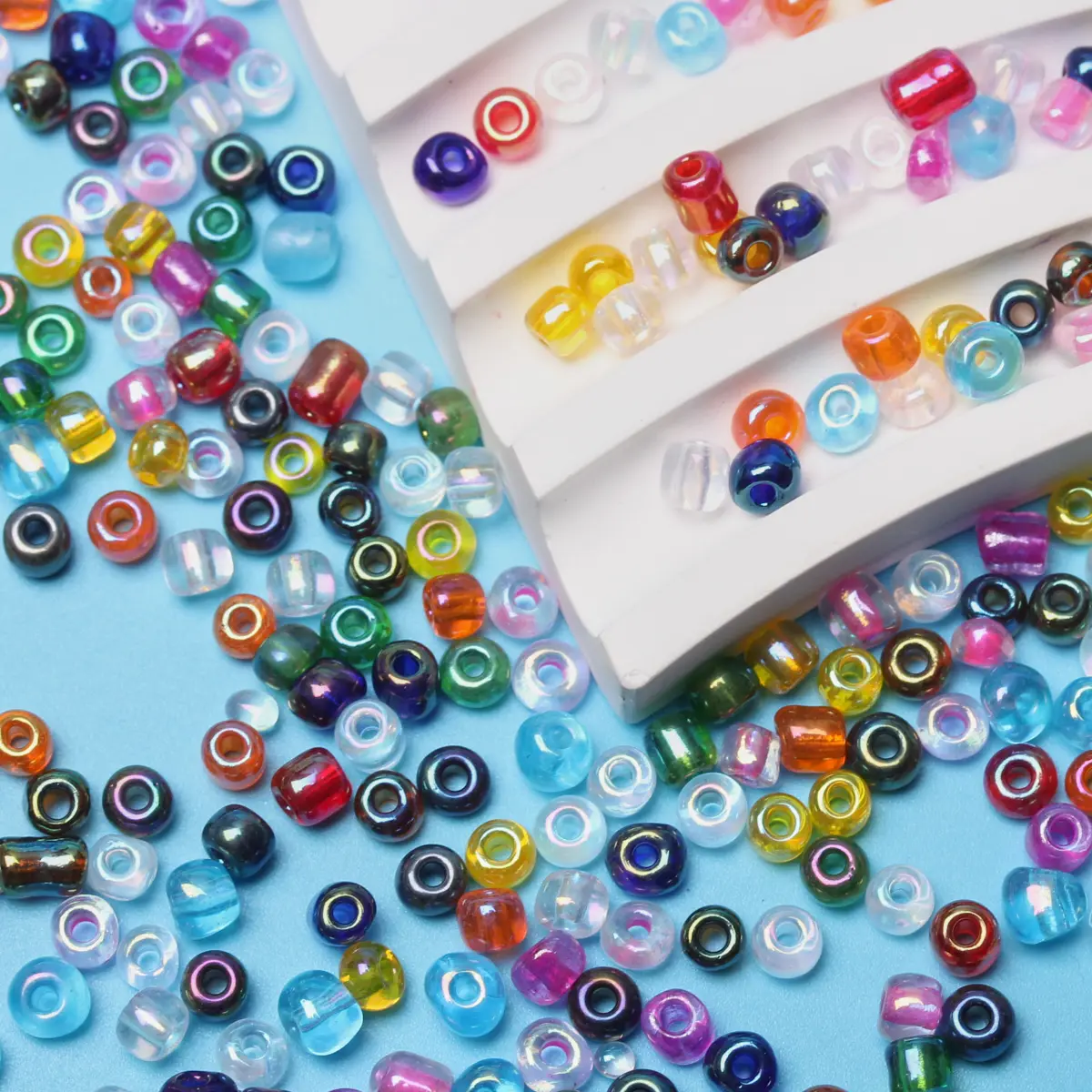 500-100Pcs 2/3/4mm Candy Color Mini Seed Glass Beads For Jewelry Making DIY Necklace Bracelet Pendant Handmade Fashion Material