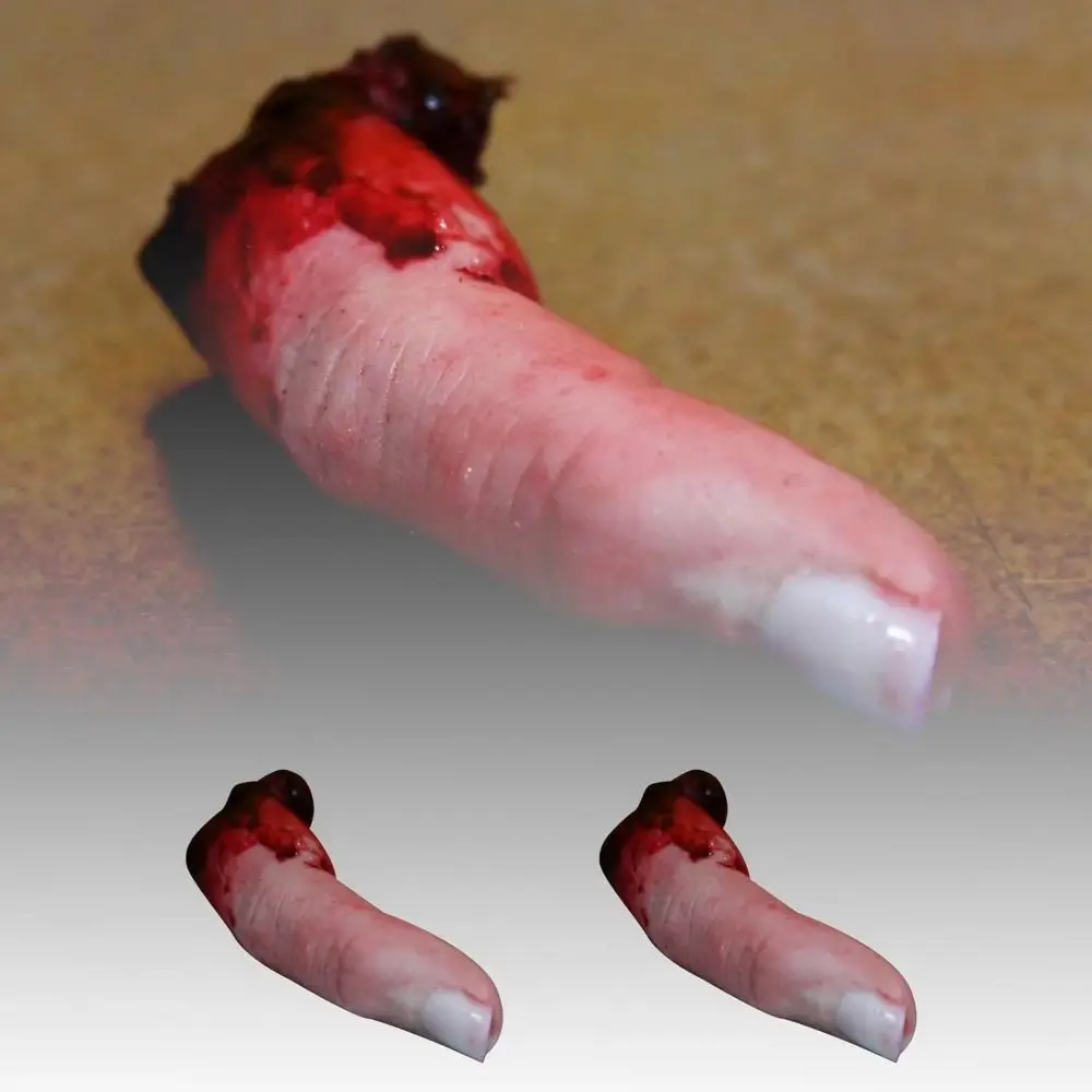 Realistic Design Severed Finger Prop Bloody Effect Spooky Bloody Finger Prop Scary Artificial Scary Props Halloween Decoration
