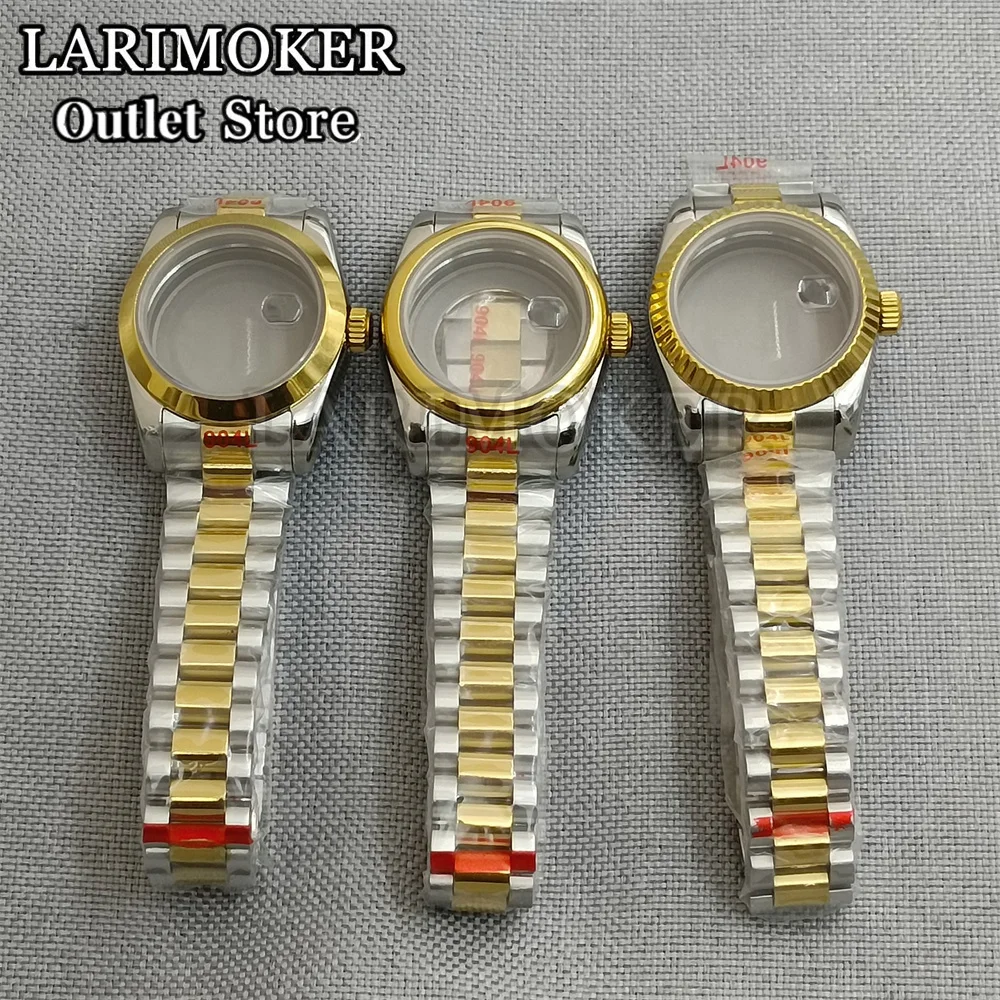 LARIMOKER 31mm women\'s watch  case glass back solid back suitable for   NH05NH06 movement sapphire glass case