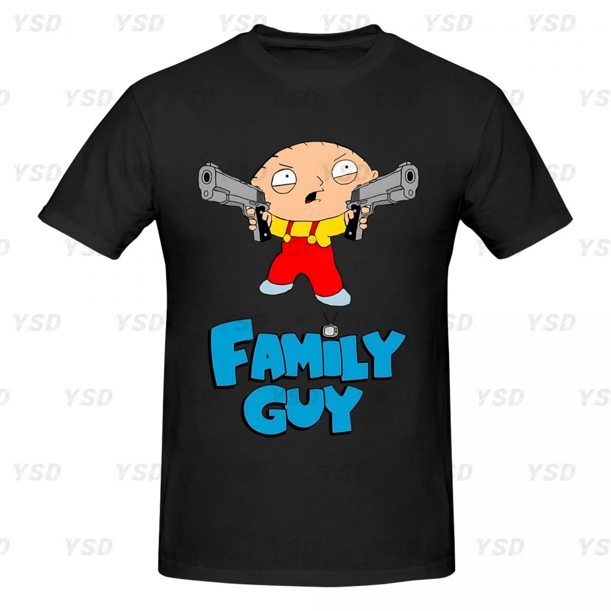 

The Family A Guy Men's Cotton tight fitting sports T-shirt,cosy, Oversized print Tee shirt