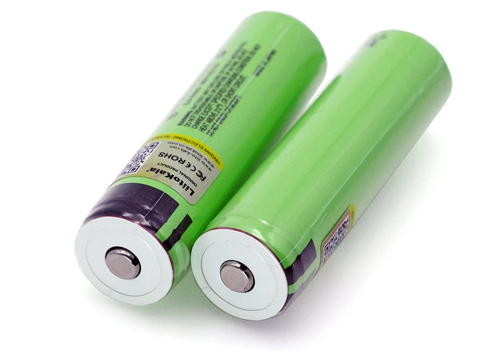 200pcs Liitokala NCR18650B 3.7v 3400mAh 18650 Lithium Rechargeable Battery with Pointed (No PCB) batteries US/EU TAX FREE