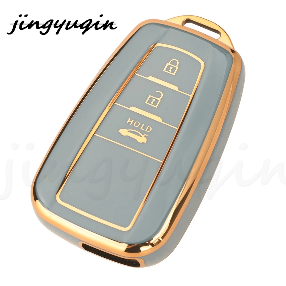 jingyuqin TPU Auto Remote Car Key Case Cover For Toyota CHR Camry Corolla RAV4 Highlander C-HR Prius Land Cruiser Prado view 2