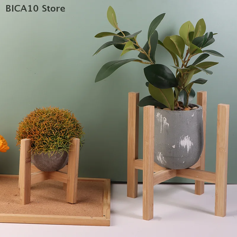 Soporte de exhibición para bonsái, bandejas de bambú de pie, soporte para maceta de madera, estante de madera para plantas, decoración interior del hogar, suministros de jardín