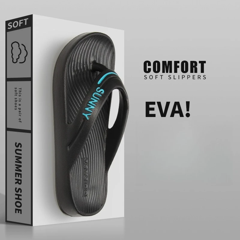 

Новые мужские шлепанцы 2026 года: летние уличные нескользящие пляжные сандалии из ЭВА, удобные и легкие