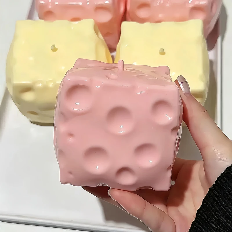 Jumbo Cheese Cube Squishy Toy Big Cheese Building Block Filling No rebound Squeeze Fidget Toy Adult Sensory Fidget Toys - view 5