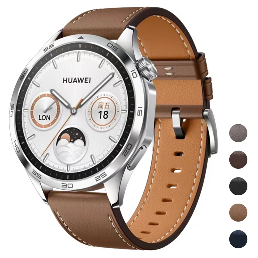 Genuine Leather Straps For HUAWEI WATCH GT 4 46mm WATCH 4 Pro GT 3 GT2 Pro 42mm Buds Band 22mm 20mm Watchbands Replacement Wrist