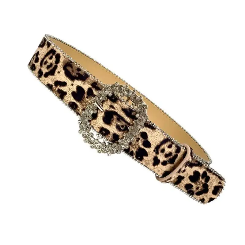 

31BB Waist Belt Stylish Hot Girl Leopard Print Belt Cowboy Cowgirl Classical Belt